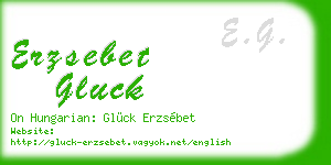 erzsebet gluck business card